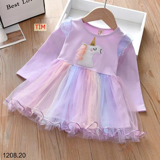 25HA1208.20 - VÁY NGỰC PONY PHỐI REN BÉ GÁI