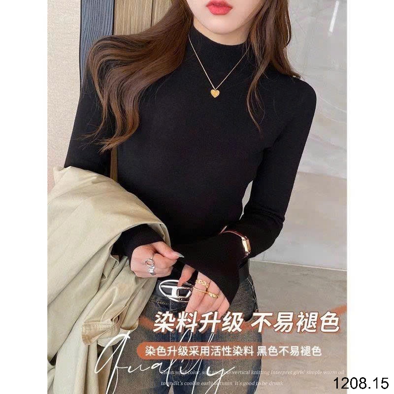 25HA1208.15 - ÁO LEN CỔ 3 PHÂN CACHEE