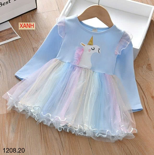 25HA1208.20 - VÁY NGỰC PONY PHỐI REN BÉ GÁI