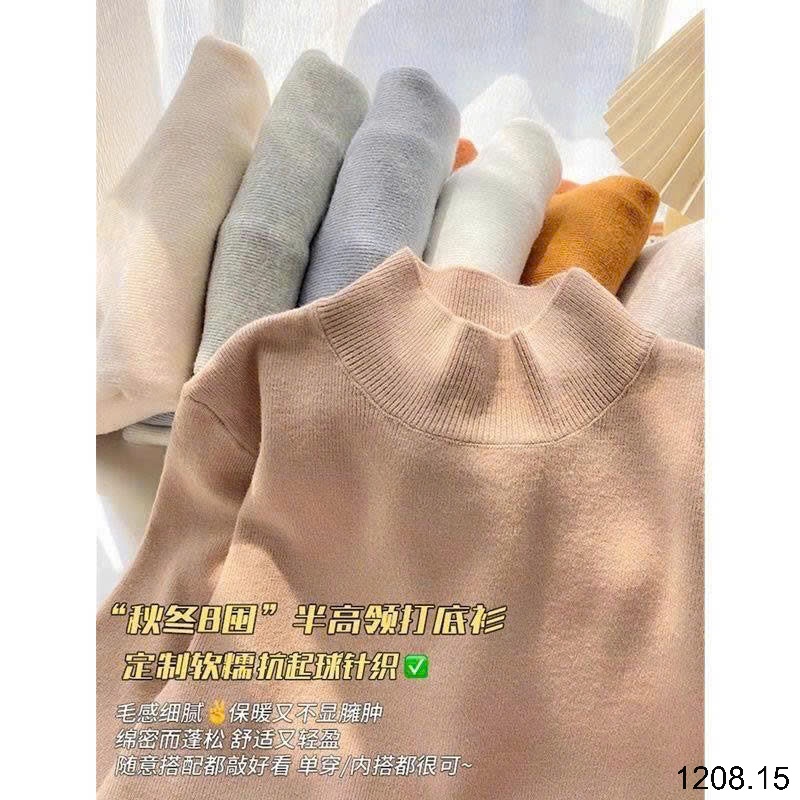 25HA1208.15 - ÁO LEN CỔ 3 PHÂN CACHEE