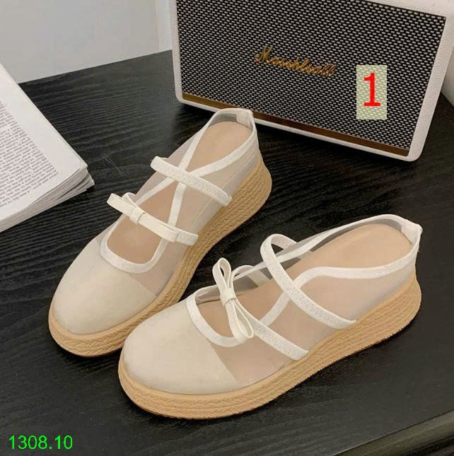 25HA1308.10 - DÉP SANDAL ĐẾ XUỒNG CHẤM BI