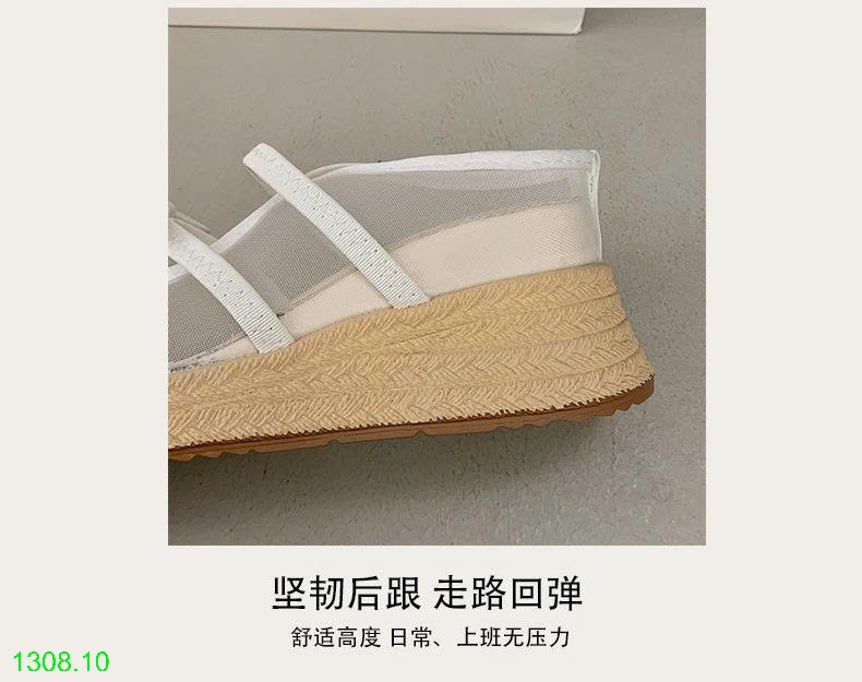 25HA1308.10 - DÉP SANDAL ĐẾ XUỒNG CHẤM BI