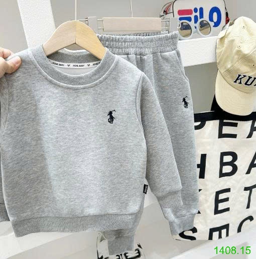 25HA1408.15 - BỘ NỈ KACADY THÊU HÌNH NGỰA CHO BÉ