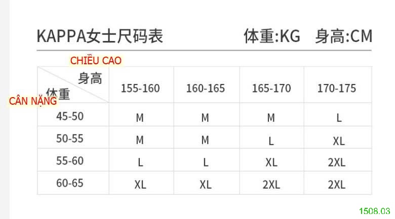 25HA1508.03 - BỘ MẶC NHÀ KAPPA
