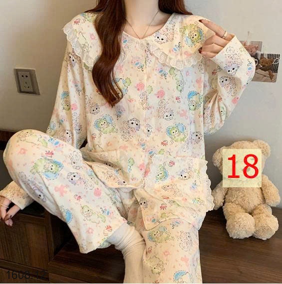25HA1608.12 - BỘ NỮ MẶC NHÀ CỔ BÈO CHO NỮ