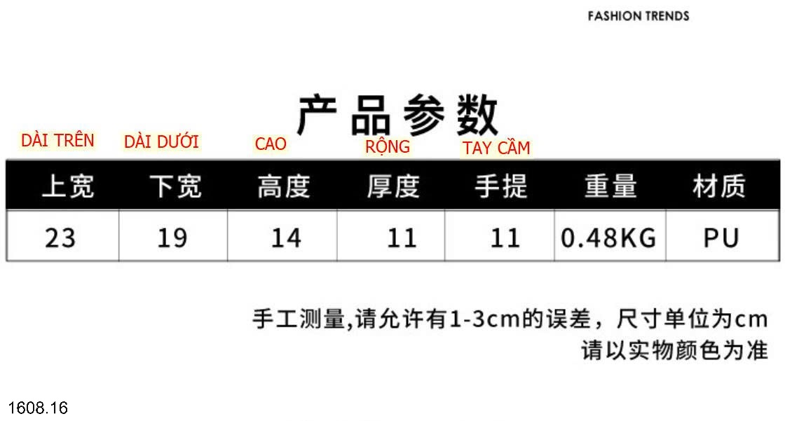 25HA1608.16 - TÚI XÁCH NHỎ ĐEO CHÉO