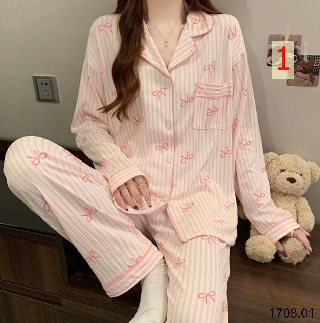 25HA1708.01 - BỘ NỮ PIZAMA MẶC NHÀ