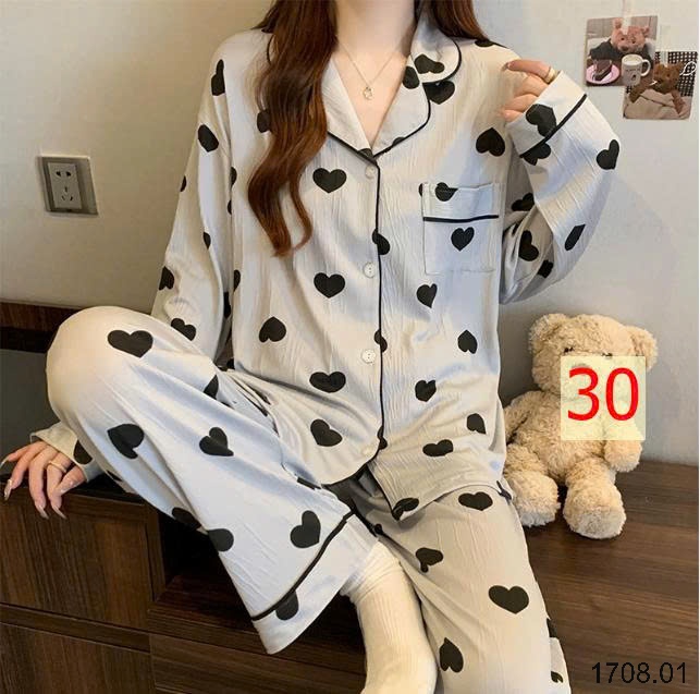 25HA1708.01 - BỘ NỮ PIZAMA MẶC NHÀ