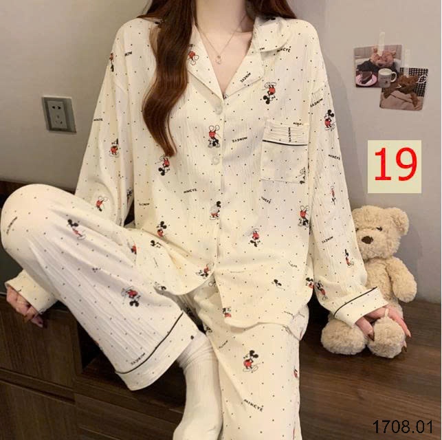 25HA1708.01 - BỘ NỮ PIZAMA MẶC NHÀ