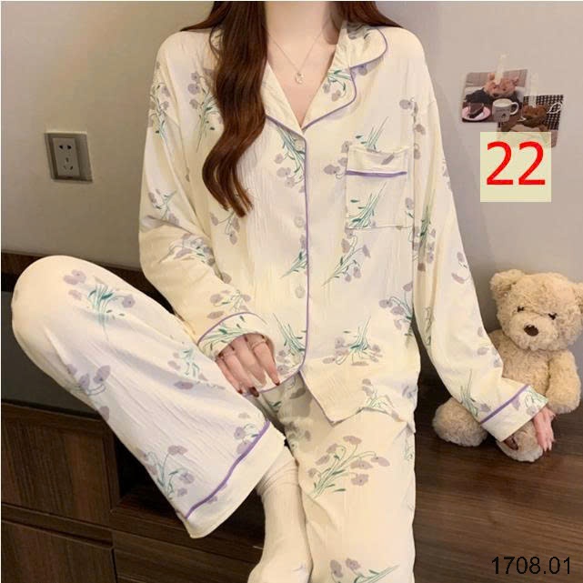 25HA1708.01 - BỘ NỮ PIZAMA MẶC NHÀ
