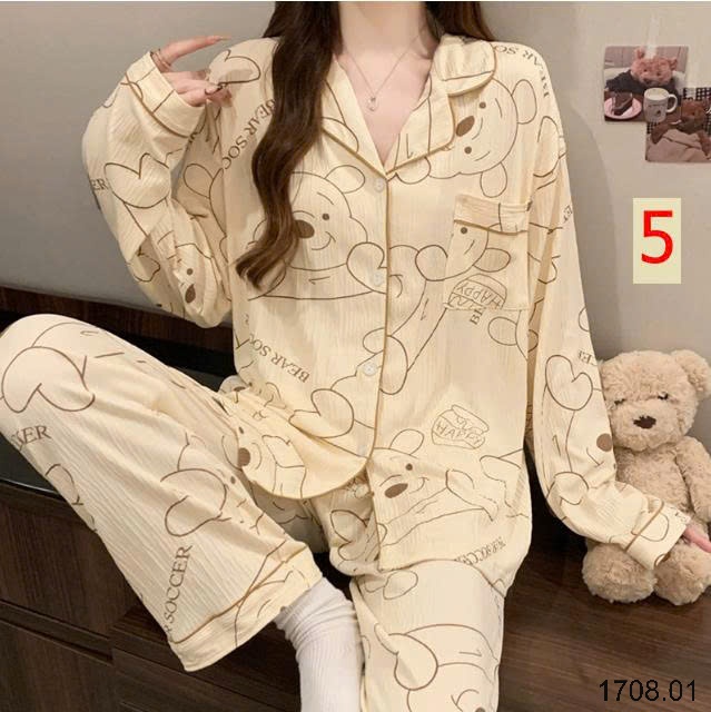 25HA1708.01 - BỘ NỮ PIZAMA MẶC NHÀ