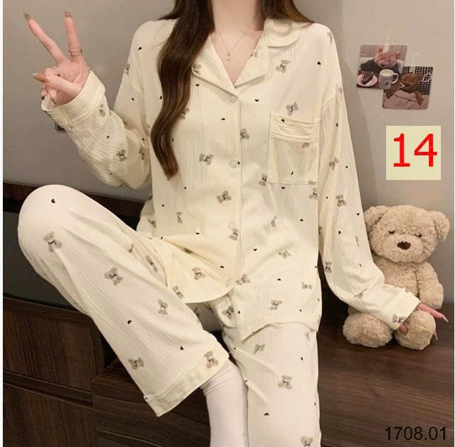 25HA1708.01 - BỘ NỮ PIZAMA MẶC NHÀ