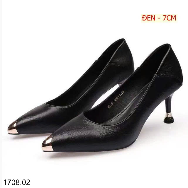 25HA1708.02 - GIÀY MŨI NHỌN CAO GÓT GIẪM GÓT
