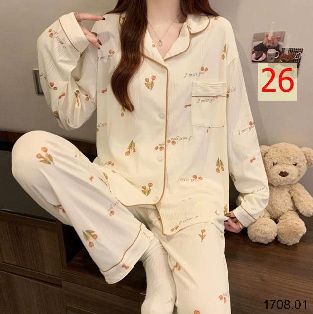 25HA1708.01 - BỘ NỮ PIZAMA MẶC NHÀ