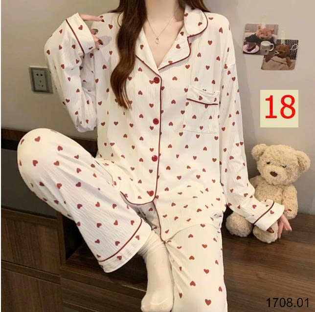 25HA1708.01 - BỘ NỮ PIZAMA MẶC NHÀ