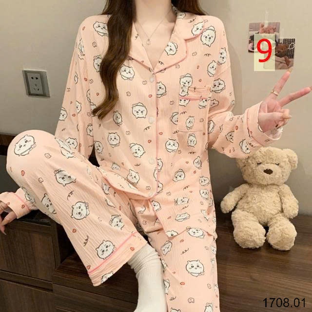 25HA1708.01 - BỘ NỮ PIZAMA MẶC NHÀ