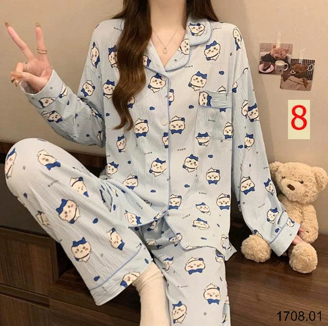 25HA1708.01 - BỘ NỮ PIZAMA MẶC NHÀ