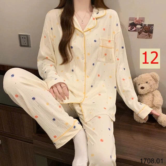 25HA1708.01 - BỘ NỮ PIZAMA MẶC NHÀ