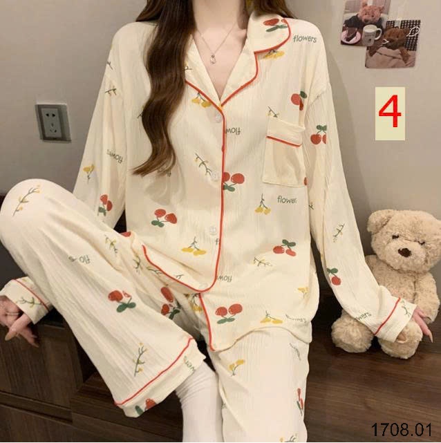 25HA1708.01 - BỘ NỮ PIZAMA MẶC NHÀ