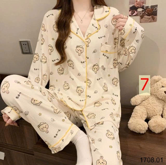 25HA1708.01 - BỘ NỮ PIZAMA MẶC NHÀ