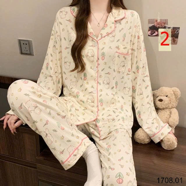 25HA1708.01 - BỘ NỮ PIZAMA MẶC NHÀ