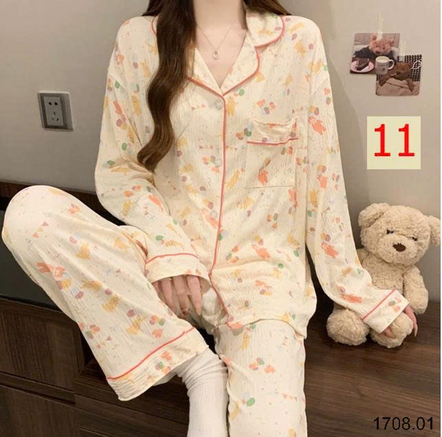 25HA1708.01 - BỘ NỮ PIZAMA MẶC NHÀ