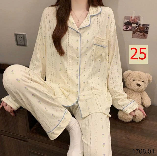 25HA1708.01 - BỘ NỮ PIZAMA MẶC NHÀ