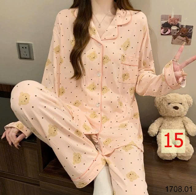 25HA1708.01 - BỘ NỮ PIZAMA MẶC NHÀ