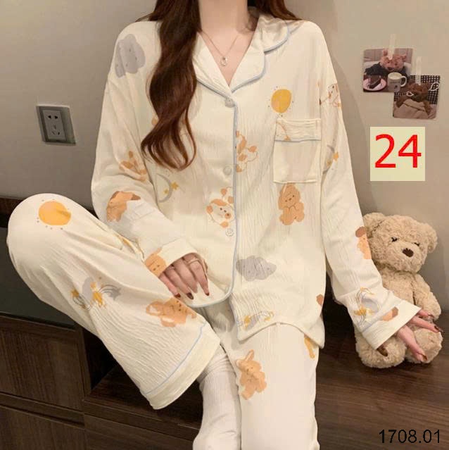 25HA1708.01 - BỘ NỮ PIZAMA MẶC NHÀ