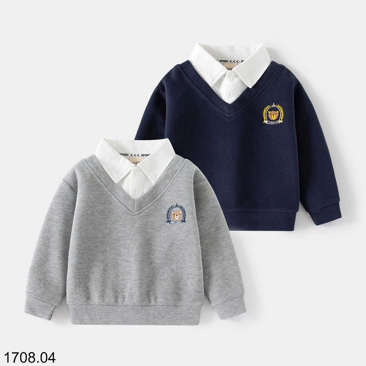 25HA1708.04 - BST ÁO NỈ WELLKIDS BÉ TRAI