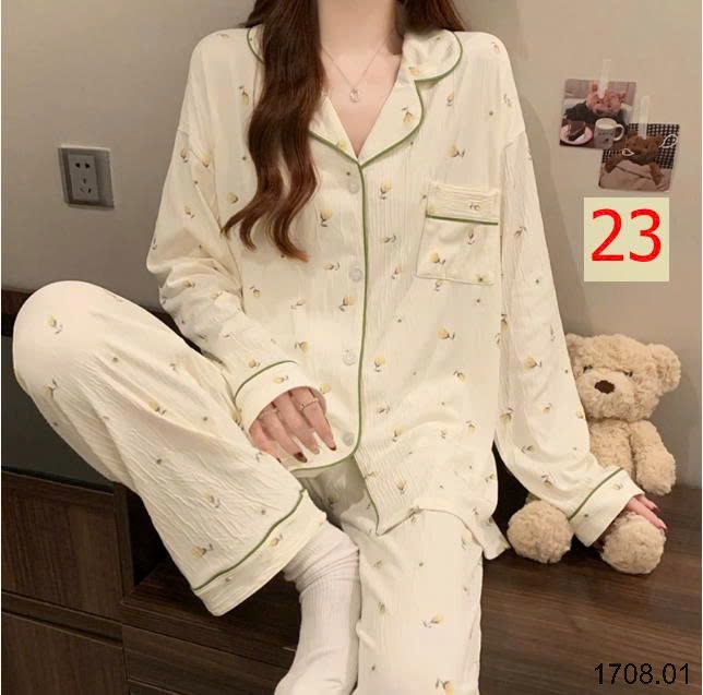 25HA1708.01 - BỘ NỮ PIZAMA MẶC NHÀ