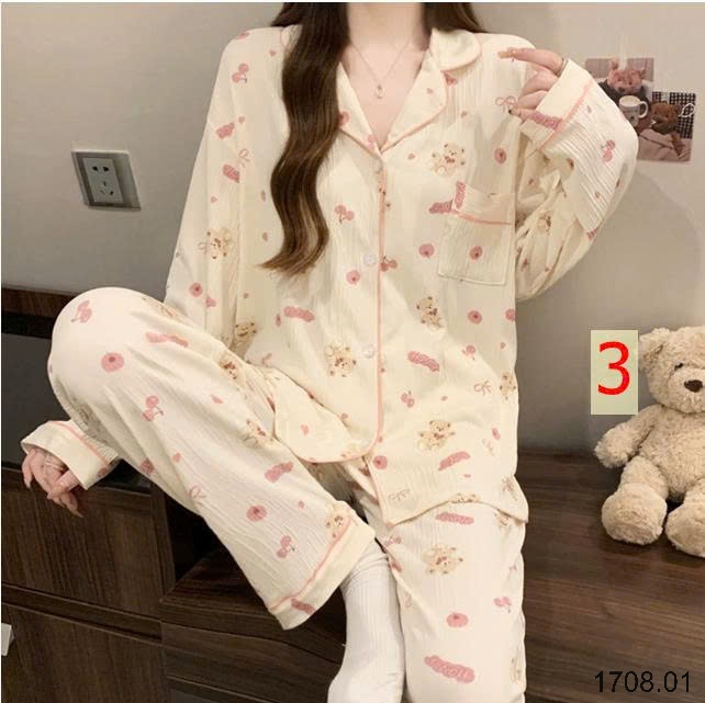 25HA1708.01 - BỘ NỮ PIZAMA MẶC NHÀ