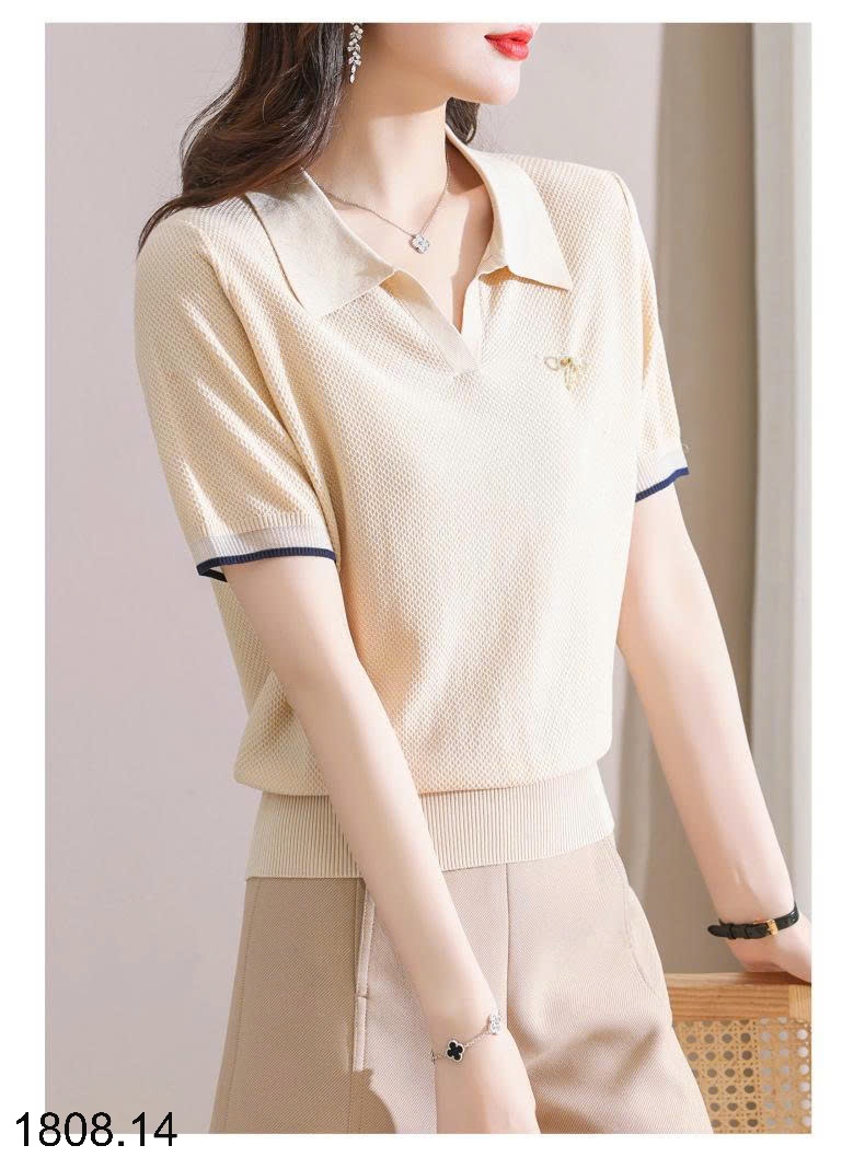 25HA1808.14 - ÁO POLO LEN CỘC NỮ