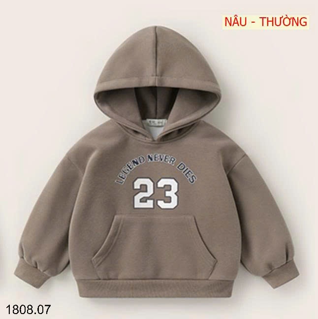 25HA1808.07 - ÁO NỈ HOODIE CÓ MŨ SIZE ĐẠI CHO BÉ
