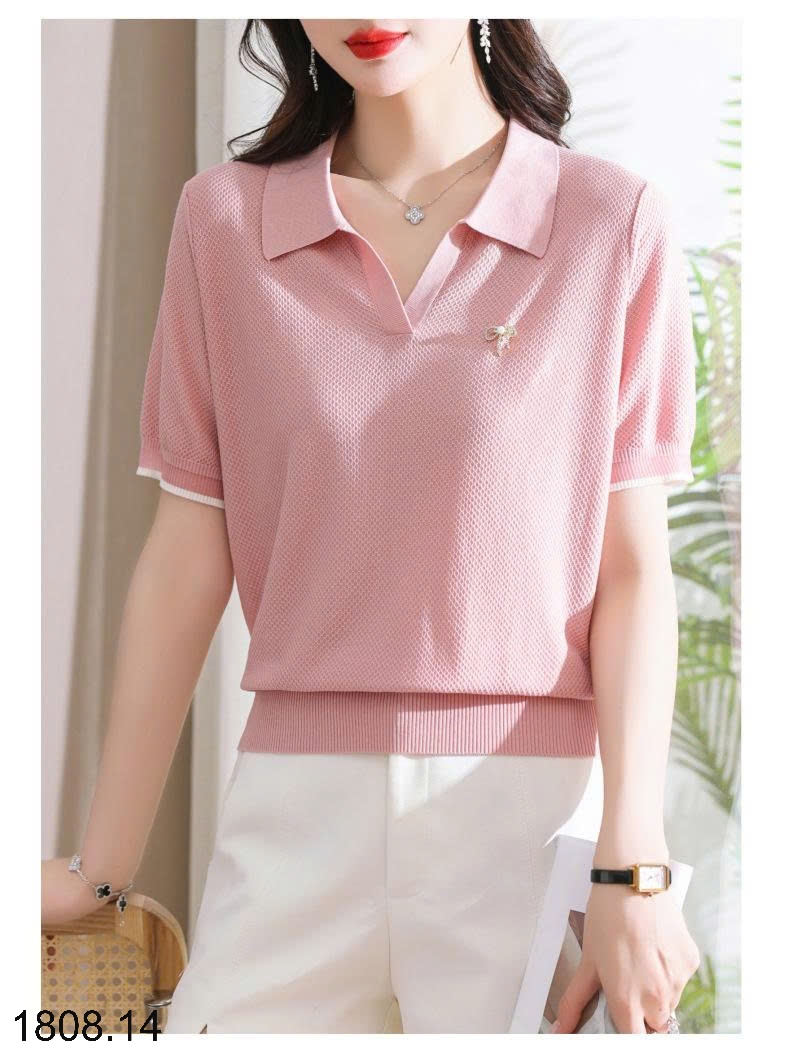 25HA1808.14 - ÁO POLO LEN CỘC NỮ