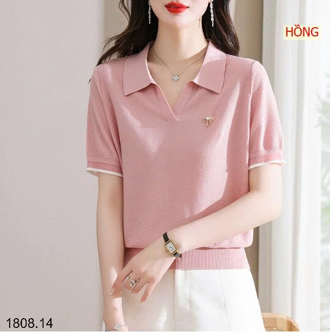 25HA1808.14 - ÁO POLO LEN CỘC NỮ