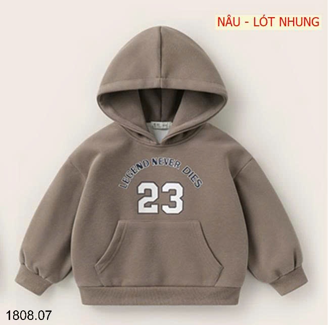 25HA1808.07 - ÁO NỈ HOODIE CÓ MŨ SIZE ĐẠI CHO BÉ