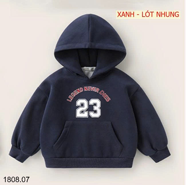 25HA1808.07 - ÁO NỈ HOODIE CÓ MŨ SIZE ĐẠI CHO BÉ