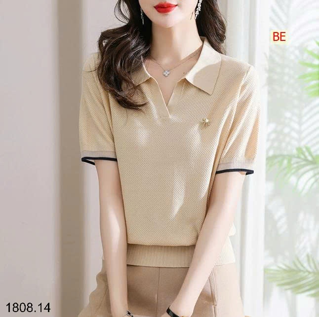 25HA1808.14 - ÁO POLO LEN CỘC NỮ