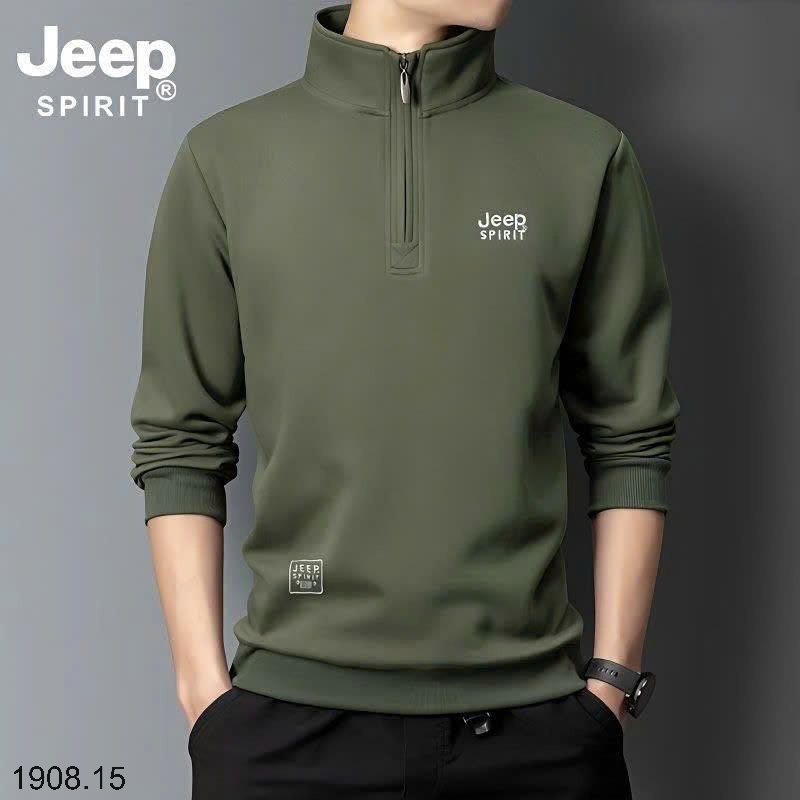 25HA1908.15 - ÁO NỈ JEEP NAM KÉO KHÓA CỔ