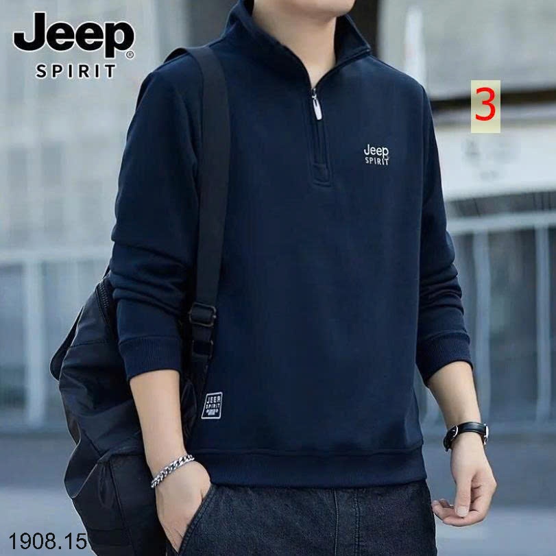 25HA1908.15 - ÁO NỈ JEEP NAM KÉO KHÓA CỔ