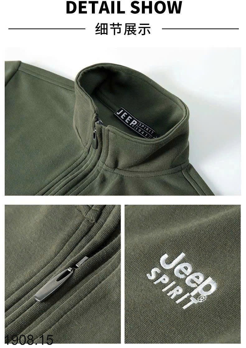 25HA1908.15 - ÁO NỈ JEEP NAM KÉO KHÓA CỔ