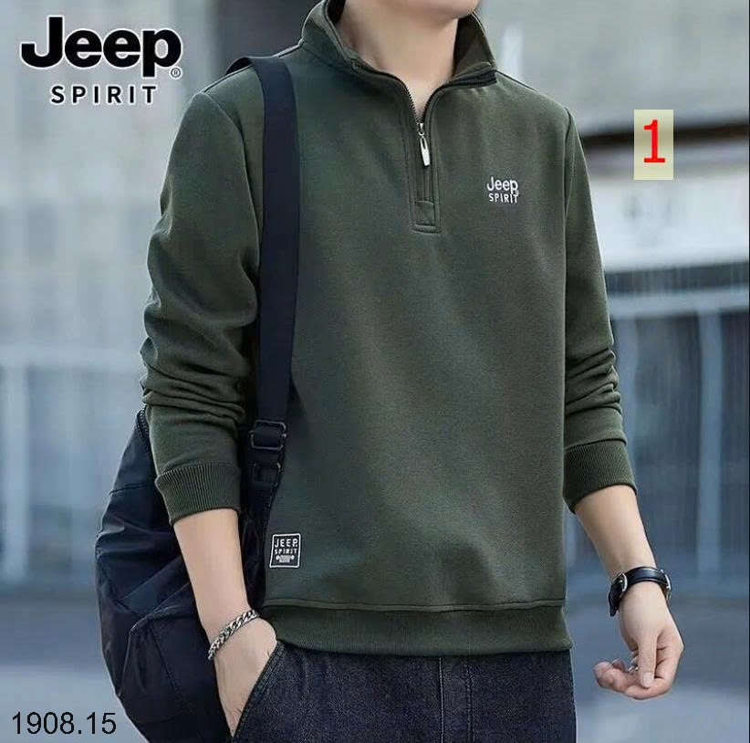 25HA1908.15 - ÁO NỈ JEEP NAM KÉO KHÓA CỔ