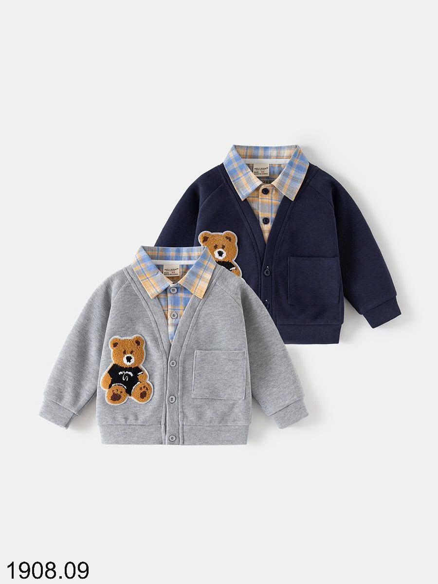 25HA1908.09 - ÁO PHỐI CỔ SƠ MI WELLKIDS
