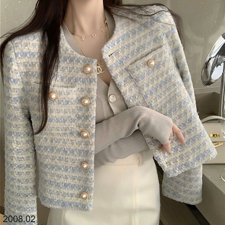 25HA2008.02 - ÁO KHOÁC DẠ XANH NỮ
