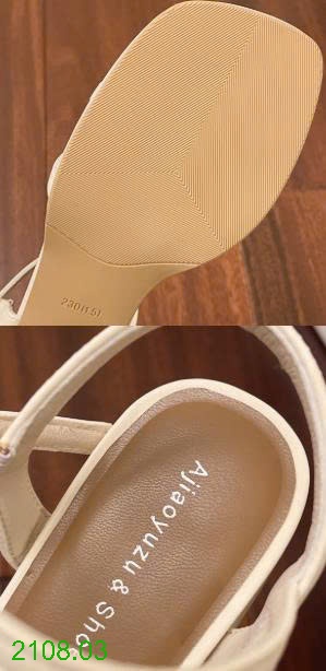 25HA2108.03 - SANDAL QUAI MẢNH ĐẾ VUÔNG NỮ