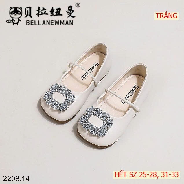 25HA2208.14 - GIÀY BỆT ĐẾ MỀM ĐÍNH ĐÁ BÉ GÁI