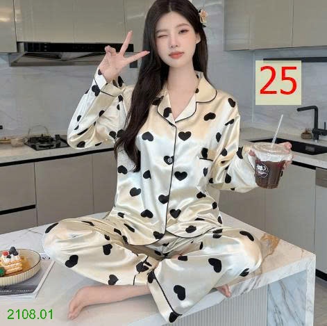 25HA2108.01 - BỘ PIZAMA LỤA CHO NỮ