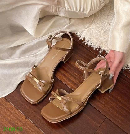 25HA2108.03 - SANDAL QUAI MẢNH ĐẾ VUÔNG NỮ
