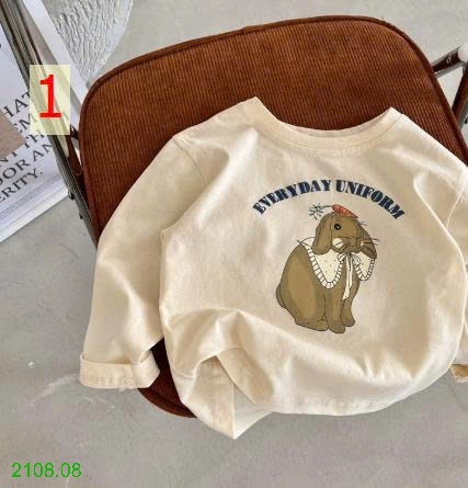 25HA2108.08 - ÁO THUN COTTON HOẠT HÌNH CHO BÉ